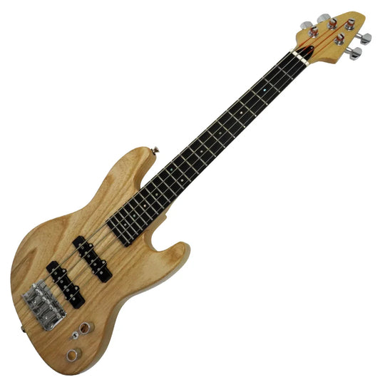 4-String Bass with a Full Ash Body, Natural Open Pore Finish