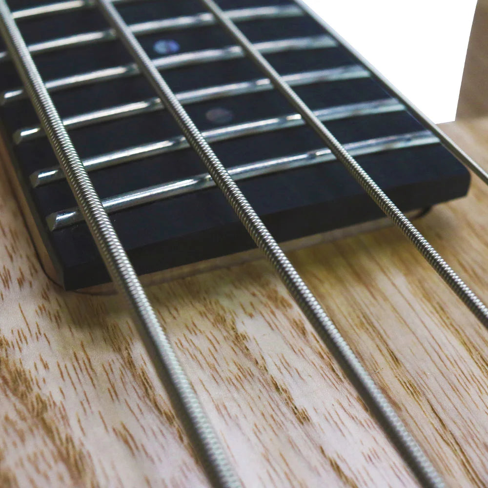 4-String Bass with a Full Ash Body, Natural Open Pore Finish